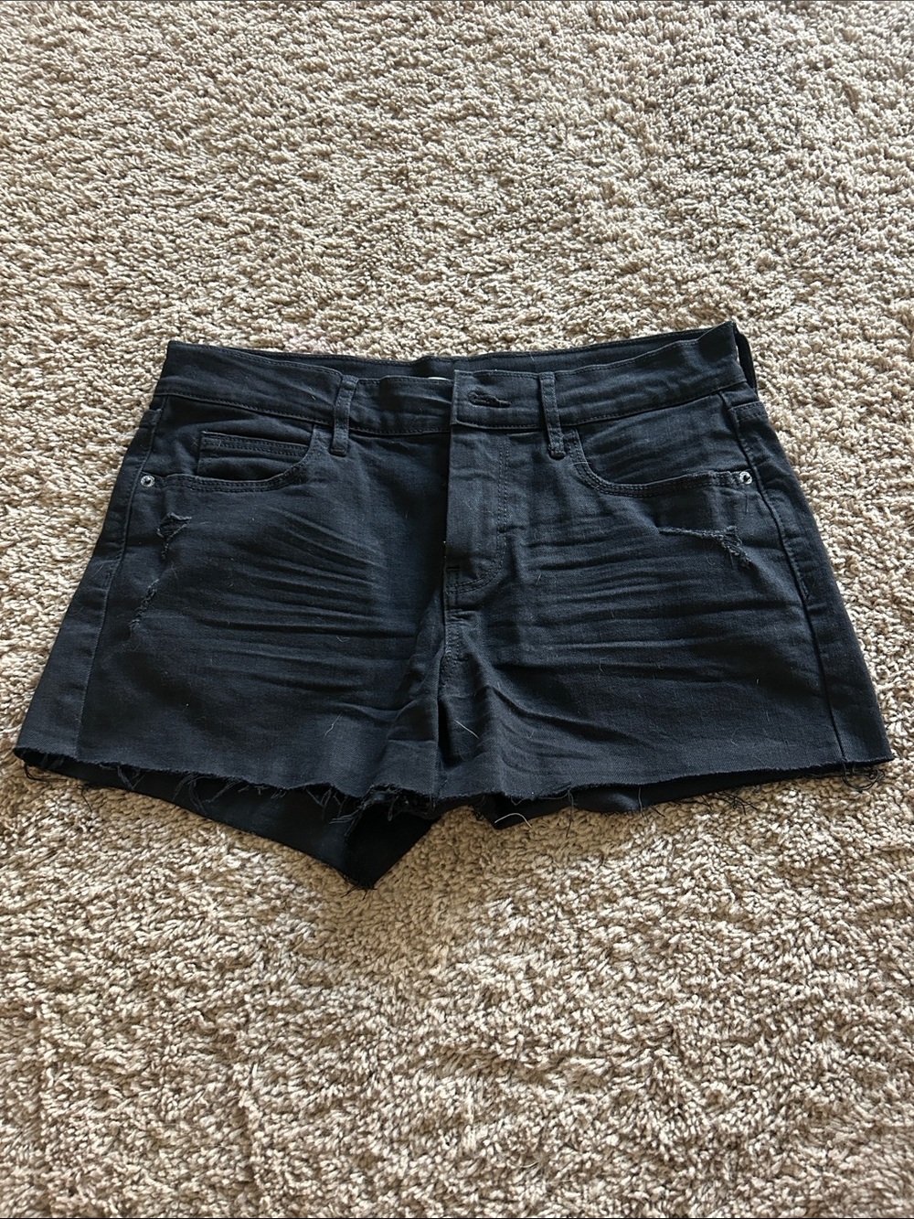 Women’s Black Denim Cutoff Shorts